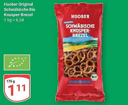 Huober Original Schwäbische Bio Knusper-Brezel