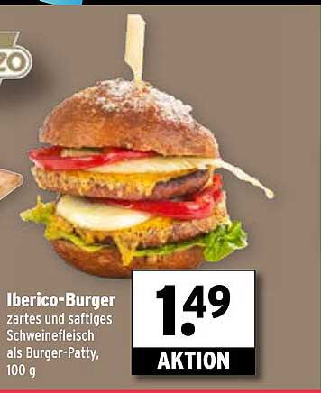 Iberico-Burger zartes und saftiges Schweinefleisch als Burger-Patty, 100 g