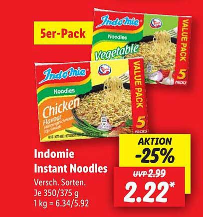 Indomie Instant Noodles 5er-Pack - Aktion -25%
