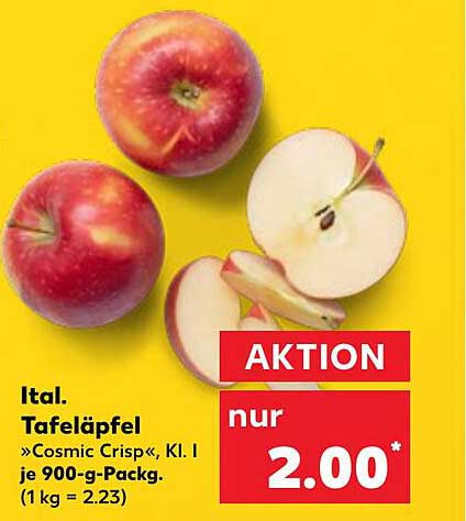 Ital. Tafeläpfel »Cosmic Crisp«, Kl. I je 900-g-Packg.