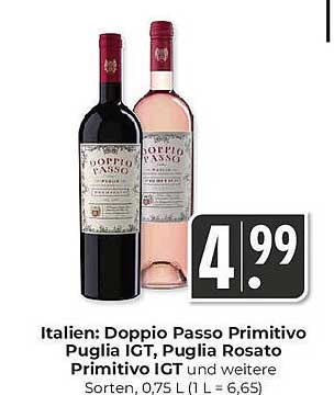 Italien: Doppio Passo Primitivo Puglia IGT, Puglia Rosato Primitivo IGT