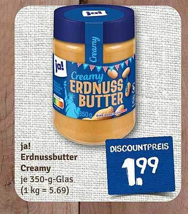 ja! Erdnussbutter Creamy 350 g
