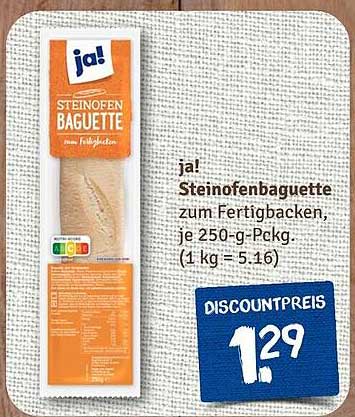 ja! Steinofenbaguette zum Fertigbacken, je 250-g-Pckg.