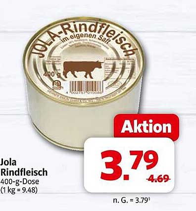 Jola Rindfleisch 400-g-Dose im eigenen Saft