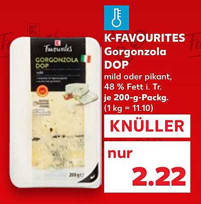 K-Favourites Gorgonzola DOP - mild oder pikant, 200-g-Pack
