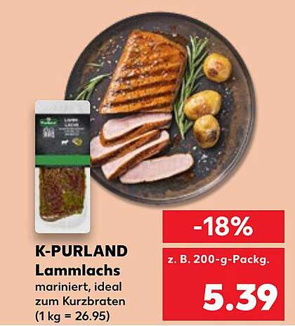 K-PURLAND Lammlachs mariniert, ideal zum Kurzbraten