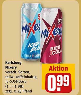 Karlsberg Mixery verschiedene Sorten, teilw. koffeinhaltig