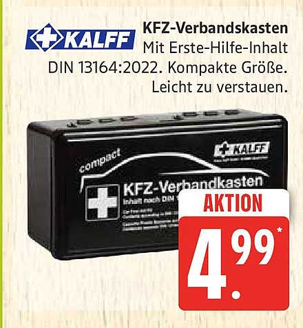 KFZ-Verbandkasten mit Erste-Hilfe-Inhalt DIN 13164:2022