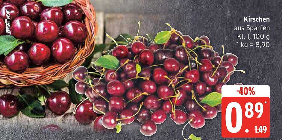 Kirschen aus Spanien - Klasse I, 100 g