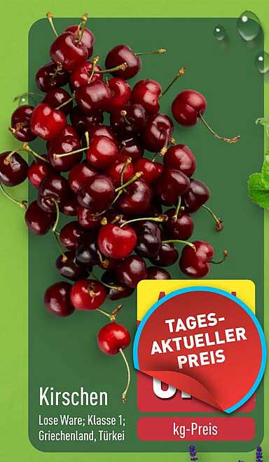 Kirschen - Frische Klasse 1 aus Griechenland und der Türkei