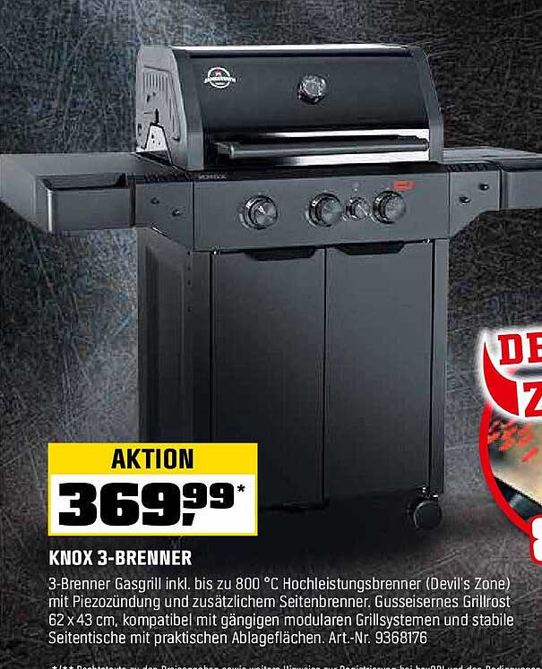 KNOX 3-BRENNER Gasgrill