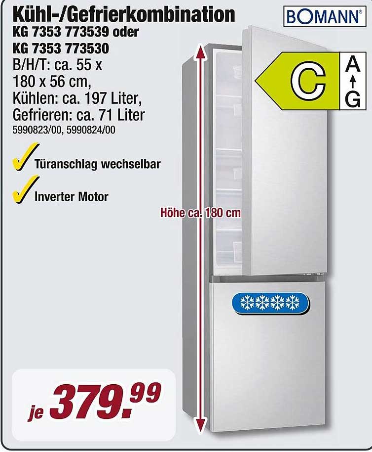 Kühl-/Gefrierkombination KG 7353 773539 oder KG 7353 773530