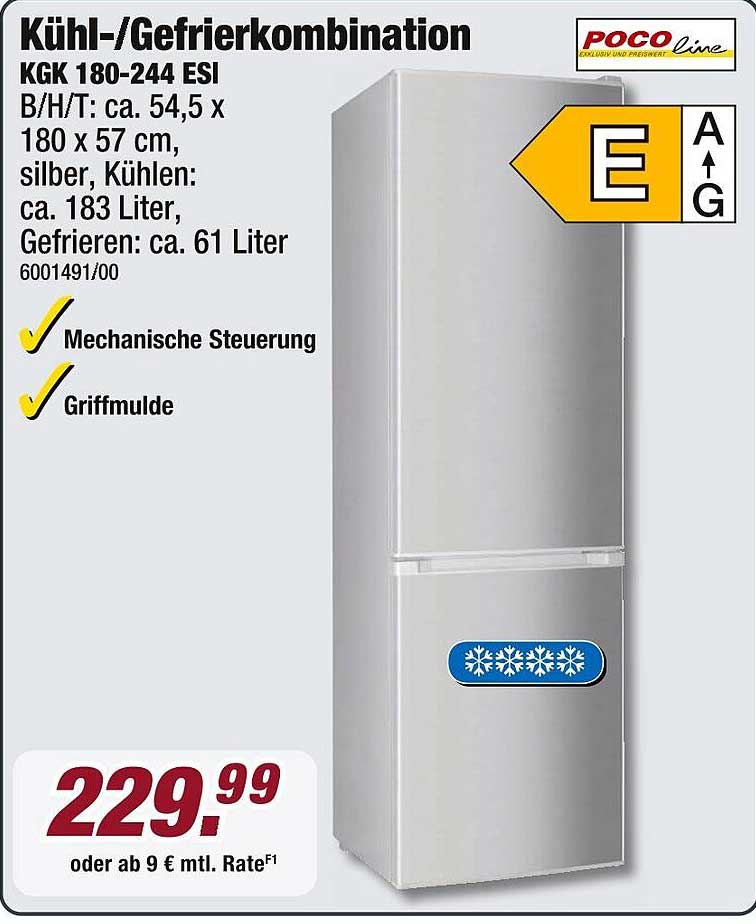 Kühl-/Gefrierkombination KGK 180-244 ESI