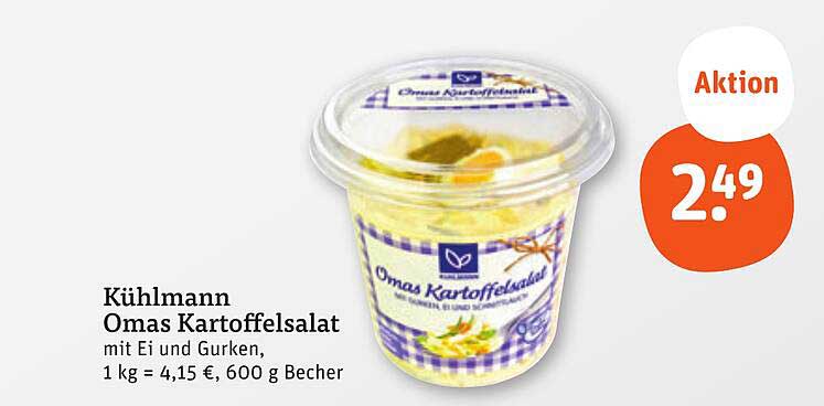 Kühlmann Omas Kartoffelsalat mit Ei und Gurken 600 g Becher