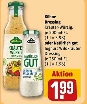 Kühnе Dressing Kräuter-Würzig oder Natürlich gut Joghurt Wildkräuter Dressing