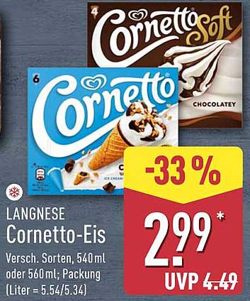 Langnese Cornetto-Eis 540ml oder 560ml