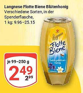 Langnese Flotte Biene Blütenhonig 250 g