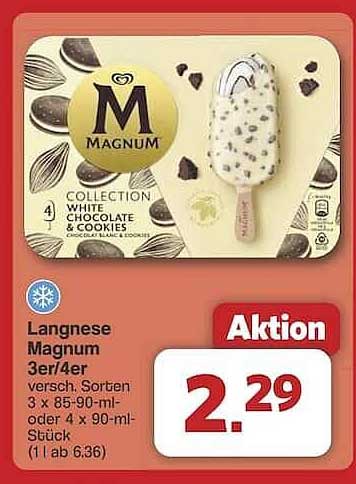 Langnese Magnum 3er/4er verschiedene Sorten