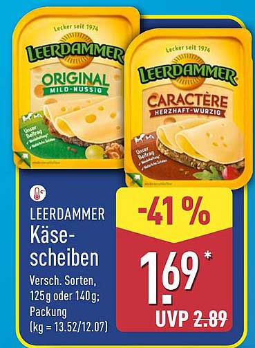 LEERDAMMER Käse-scheiben, verschiedene Sorten, 125g oder 140g