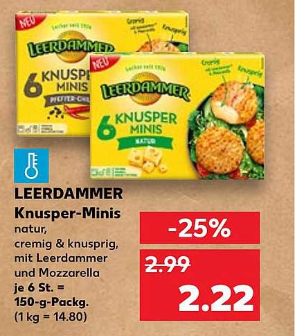 LEERDAMMER Knusper-Minis 150 g Packung