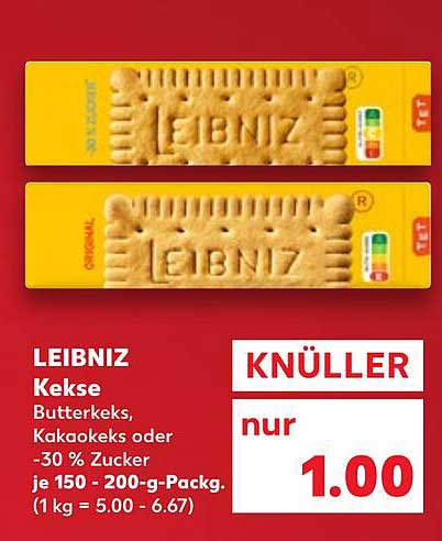 LEIBNIZ Kekse - Butterkekse, Kakaokekse oder -30 % Zucker