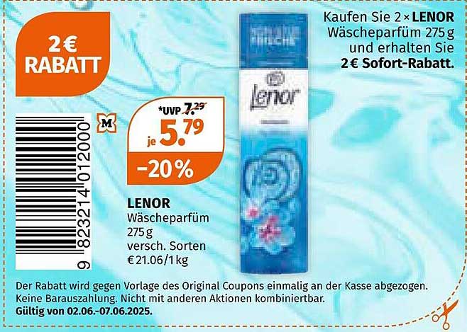 LENOR Wäscheparfüm 275 g - 20% Rabatt