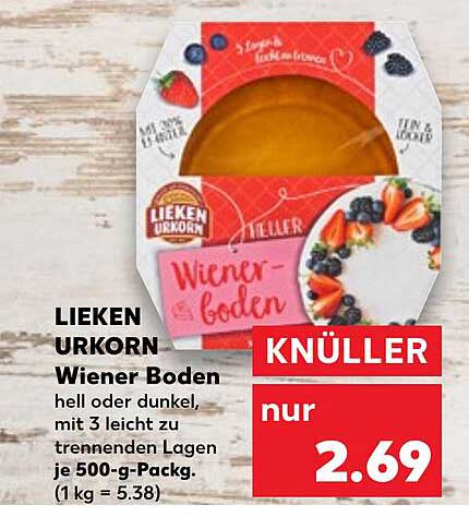 LIEKEN URKORN Wiener Boden hell oder dunkel