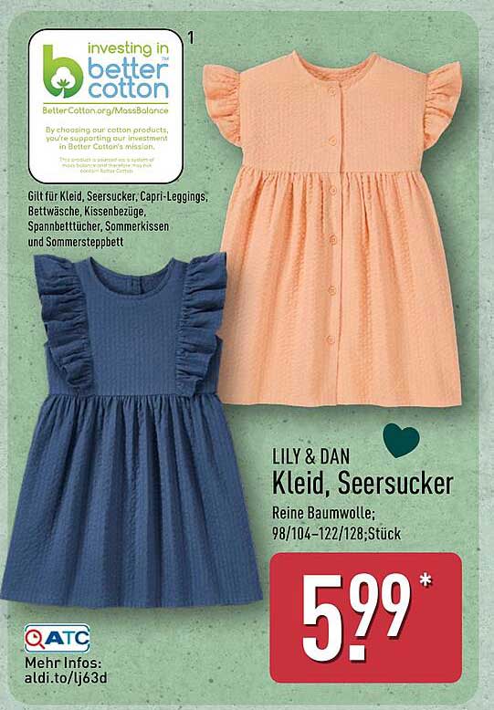 LILY & DAN Kleid, Seersucker