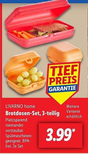 LIVARNO home Brotdosen-Set, 3-teilig