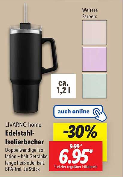LIVARNO home Edelstahl-Isolierbecher