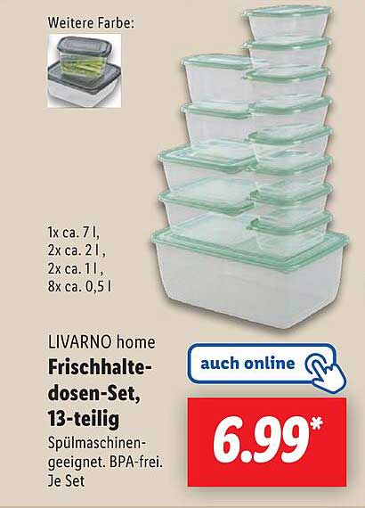 LIVARNO home Frischhaltedosen-Set, 13-teilig