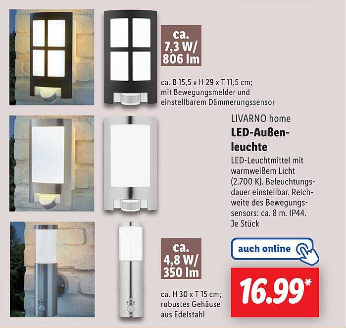 LIVARNO home LED-Außenleuchte