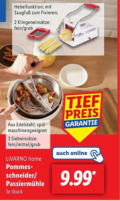 LIVARNO home Pommes-schnieder/Passiermühle
