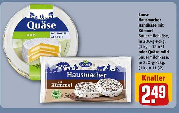 Loose Hausmacher Handkäse mit Kümmel 200-g-Packung