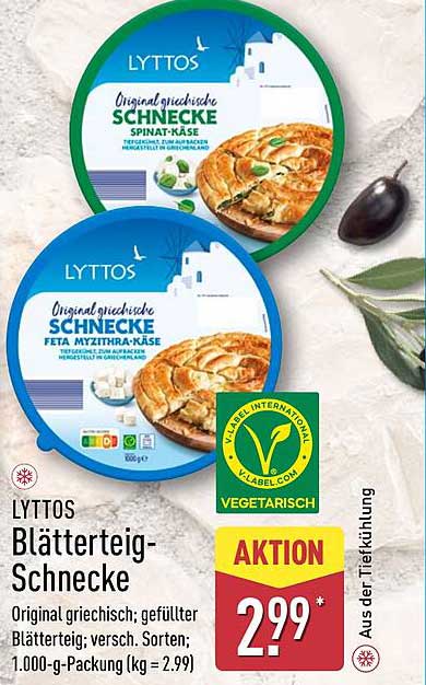 LYTTOS Blätterteig-Schnecke - Spinat-Käse & Feta Myzithra-Käse
