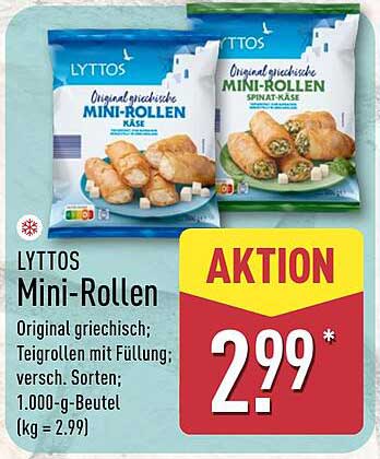 LYTTOS Mini-Rollen - Original griechisch mit Käsefüllung