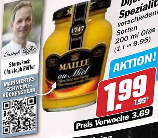 Maille Dijon Senf Spezialität - 200 ml für nur 1,99 €