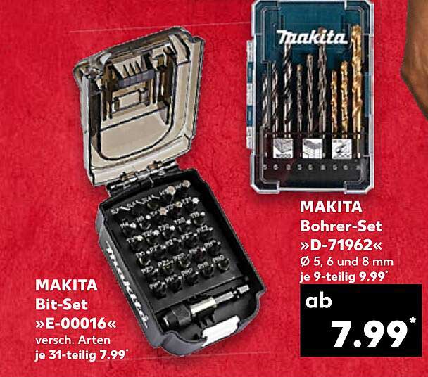 MAKITA Bit-Set »E-00016« und Bohrer-Set »D-71962«