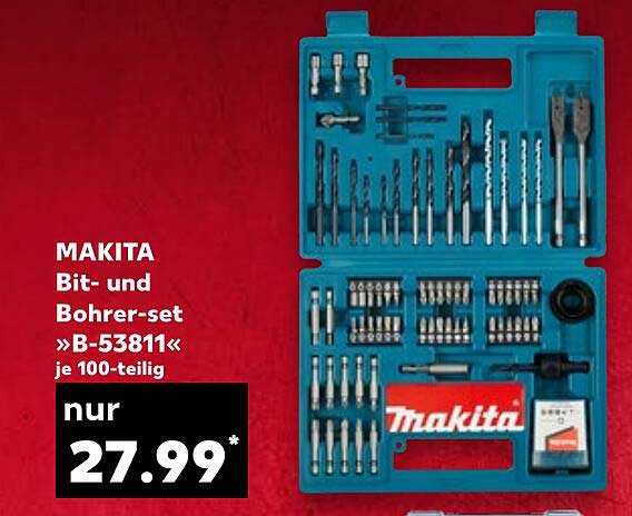MAKITA Bit- und Bohrer-set »B-53811« je 100-teilig