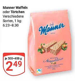 Manner Waffeln oder Törtchen - verschiedene Sorten, 1 kg