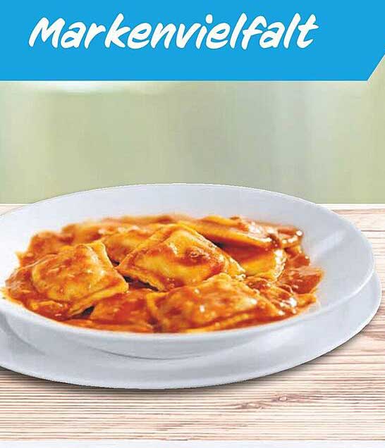 Markenvielfalt Ravioli in verschiedenen Sorten