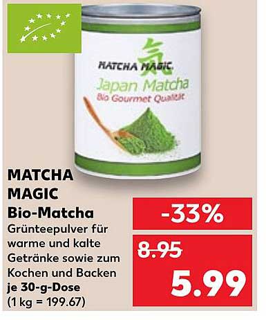 MATCHA MAGIC Bio-Matcha - Grüner Tee Pulver