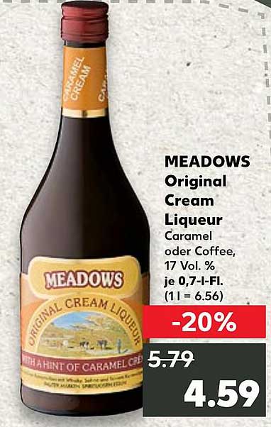 MEADOWS Original Cream Liqueur - Caramel oder Coffee, 0,7l