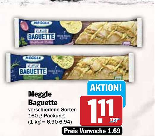 Meggle Baguette verschiedene Sorten 160 g Packung