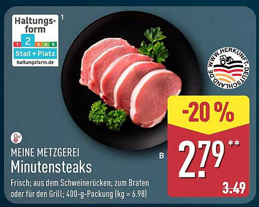 Meine Metzgerei Minutesteaks - 20% Rabatt!