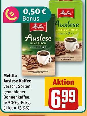 Melitta Auslese Kaffee - verschiedene Sorten