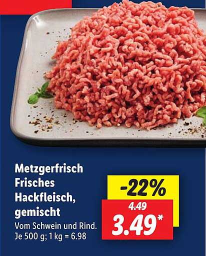 Metzgerfrisch Frisches Hackfleisch, gemischt