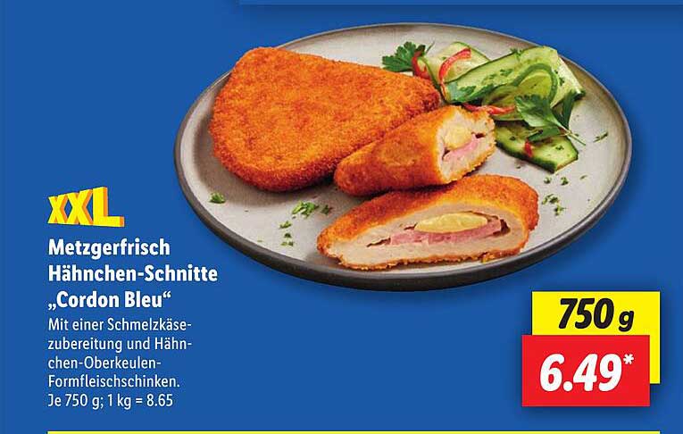 Metzgerfrisch Hähnchen-Schnitte „Cordon Bleu“