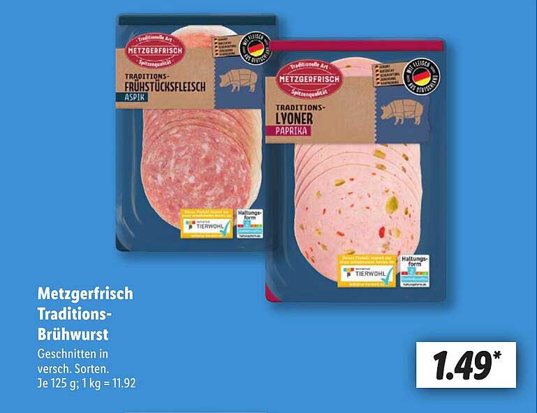 Metzgerfrisch Traditions-Brühwurst