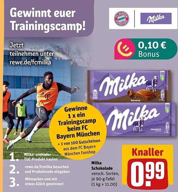 Milka Schokolade 90 g Tafel für nur 0,99 €
